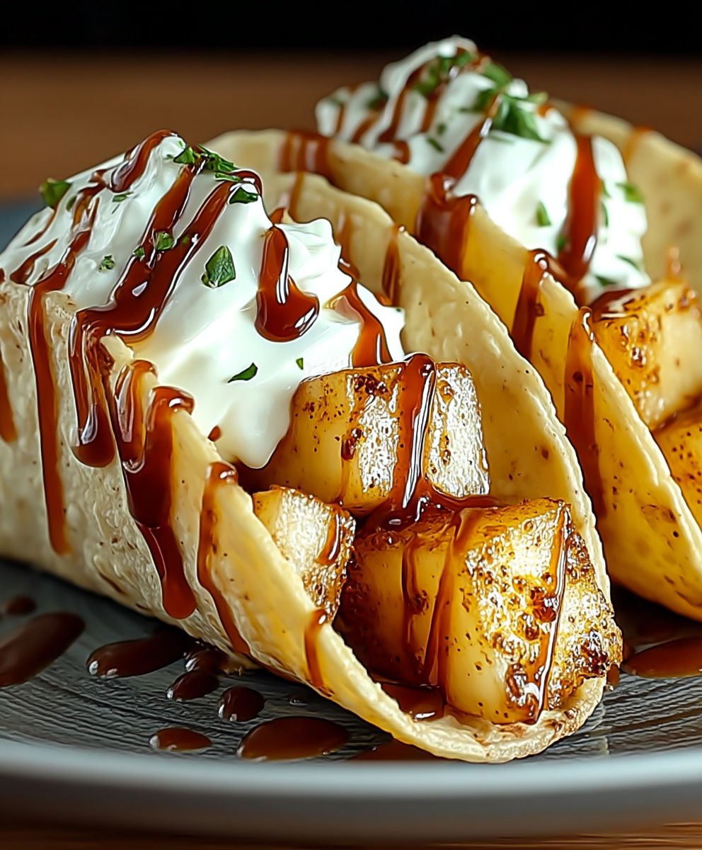 Apple Cheesecake Tacos
