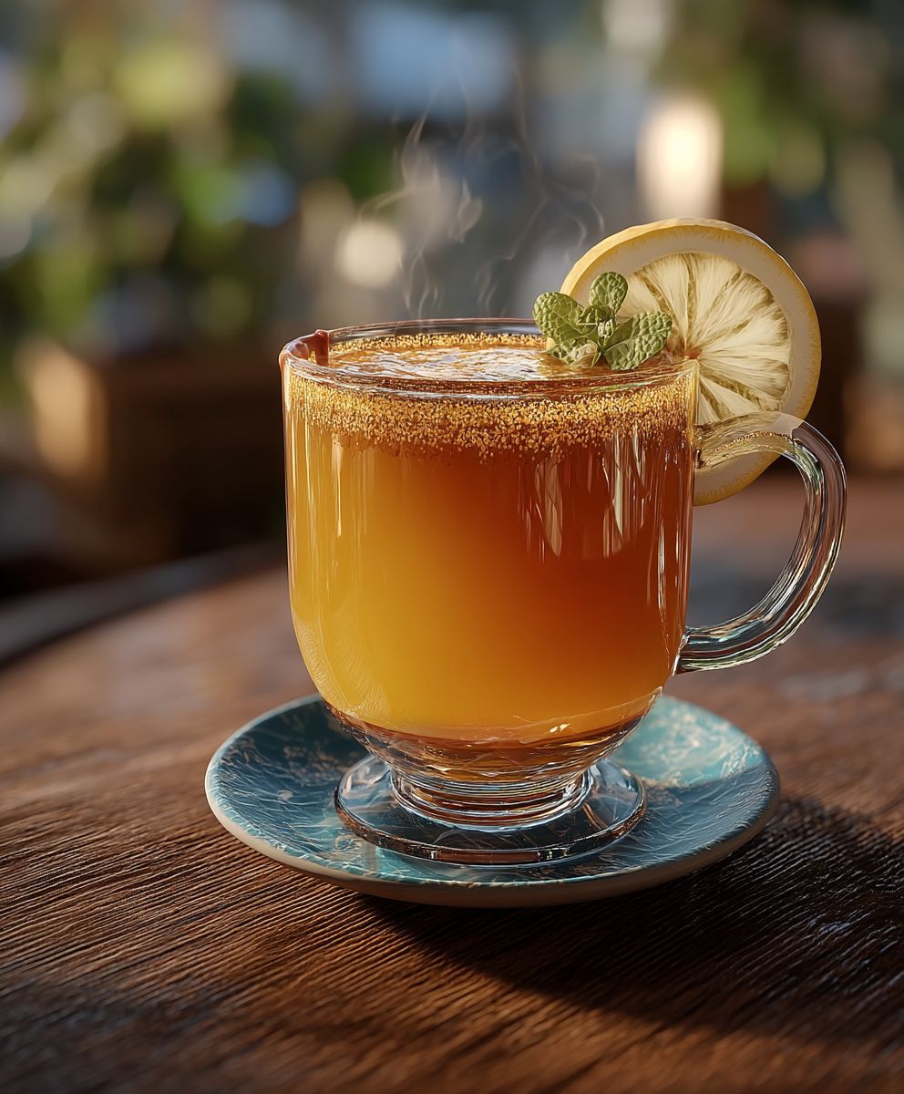 Hot caramel grog