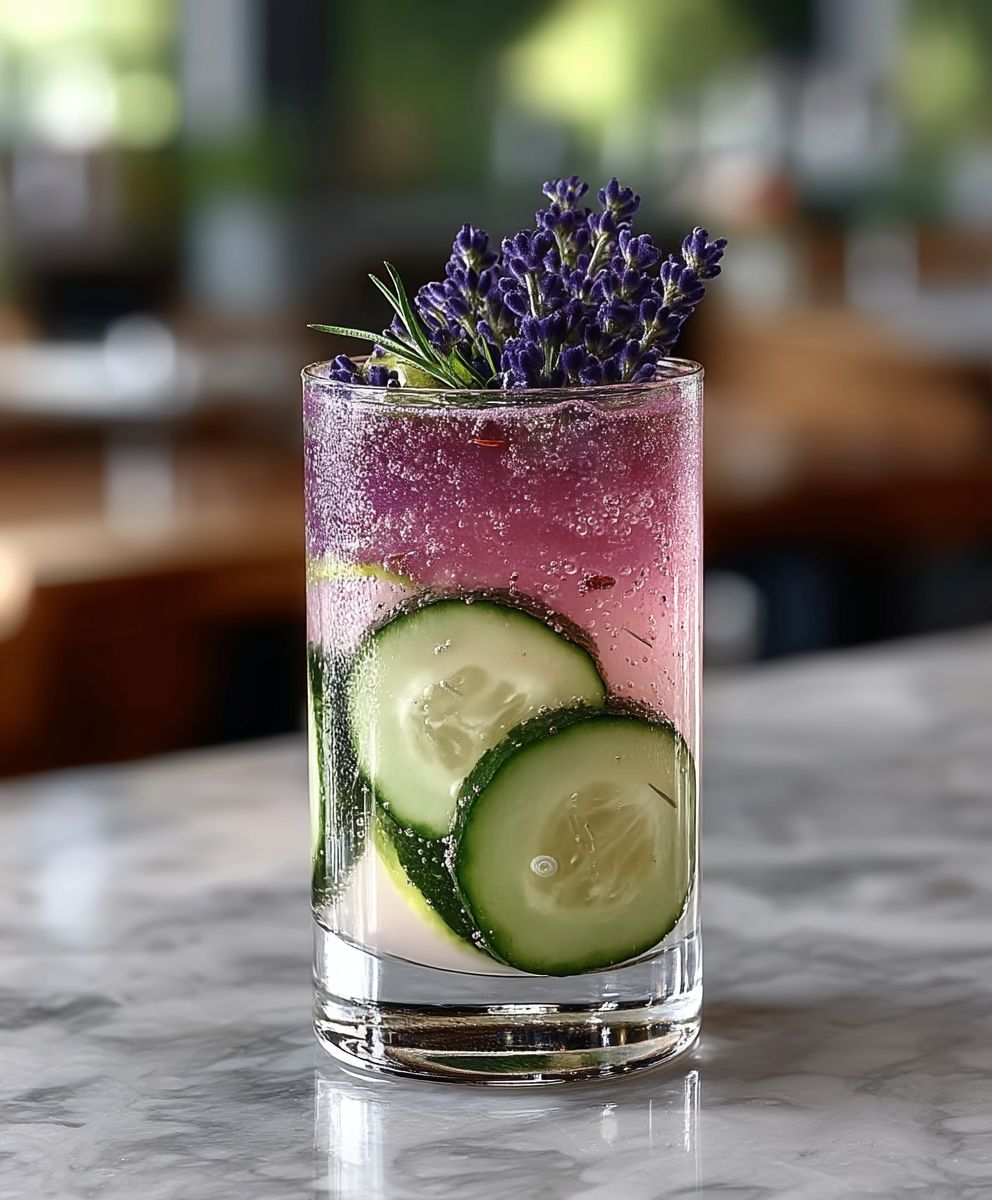 Cucumber lavender mocktail