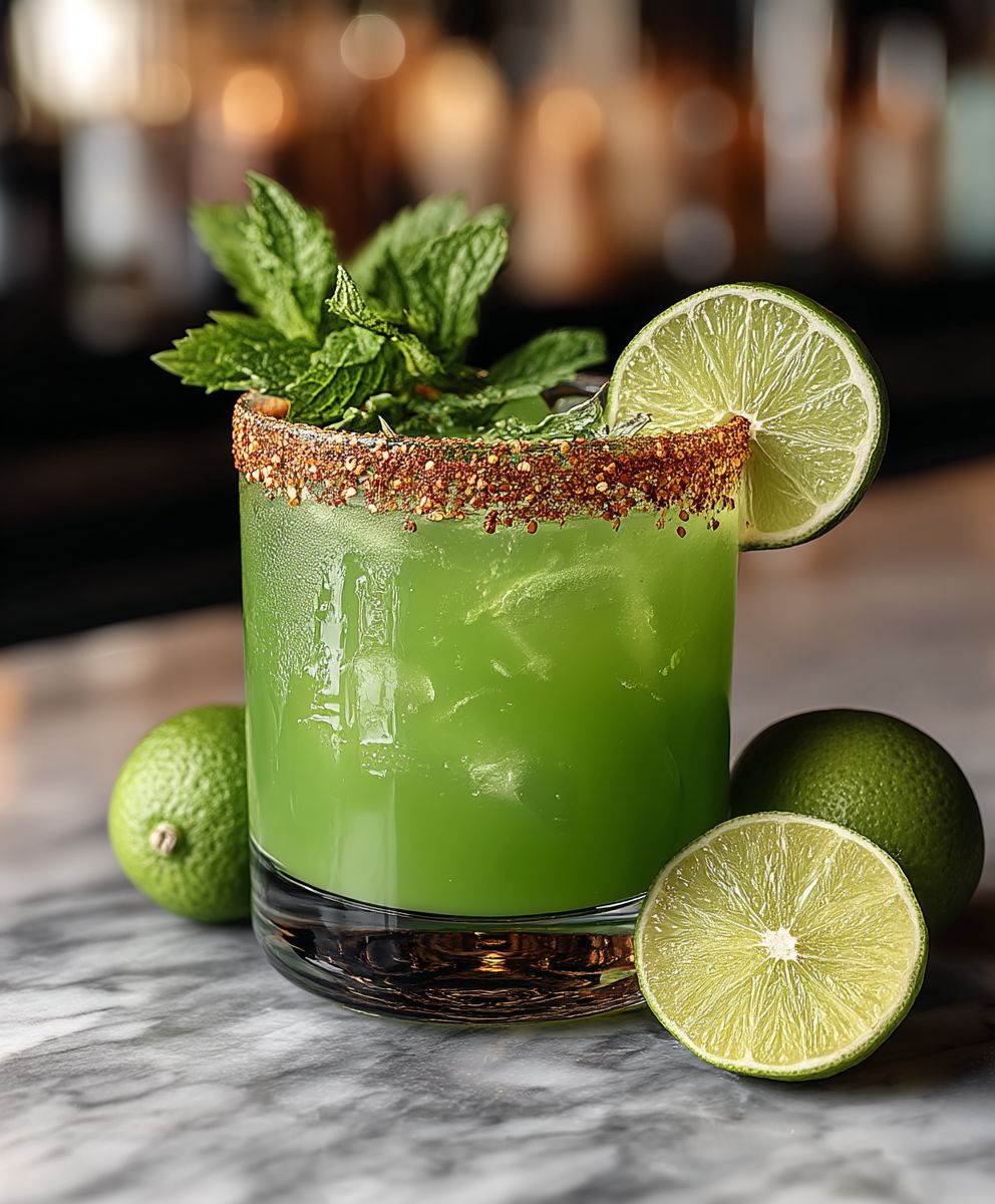 Spicy green margarita