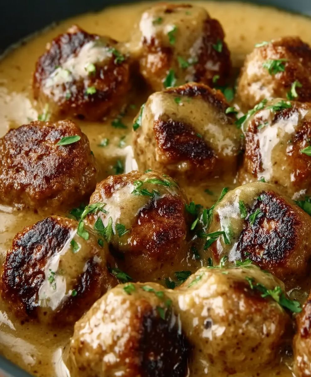 Dijon Gravy Meatballs