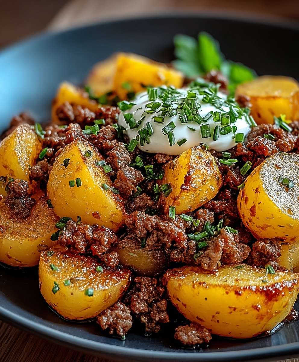 Minced meat and potatoes