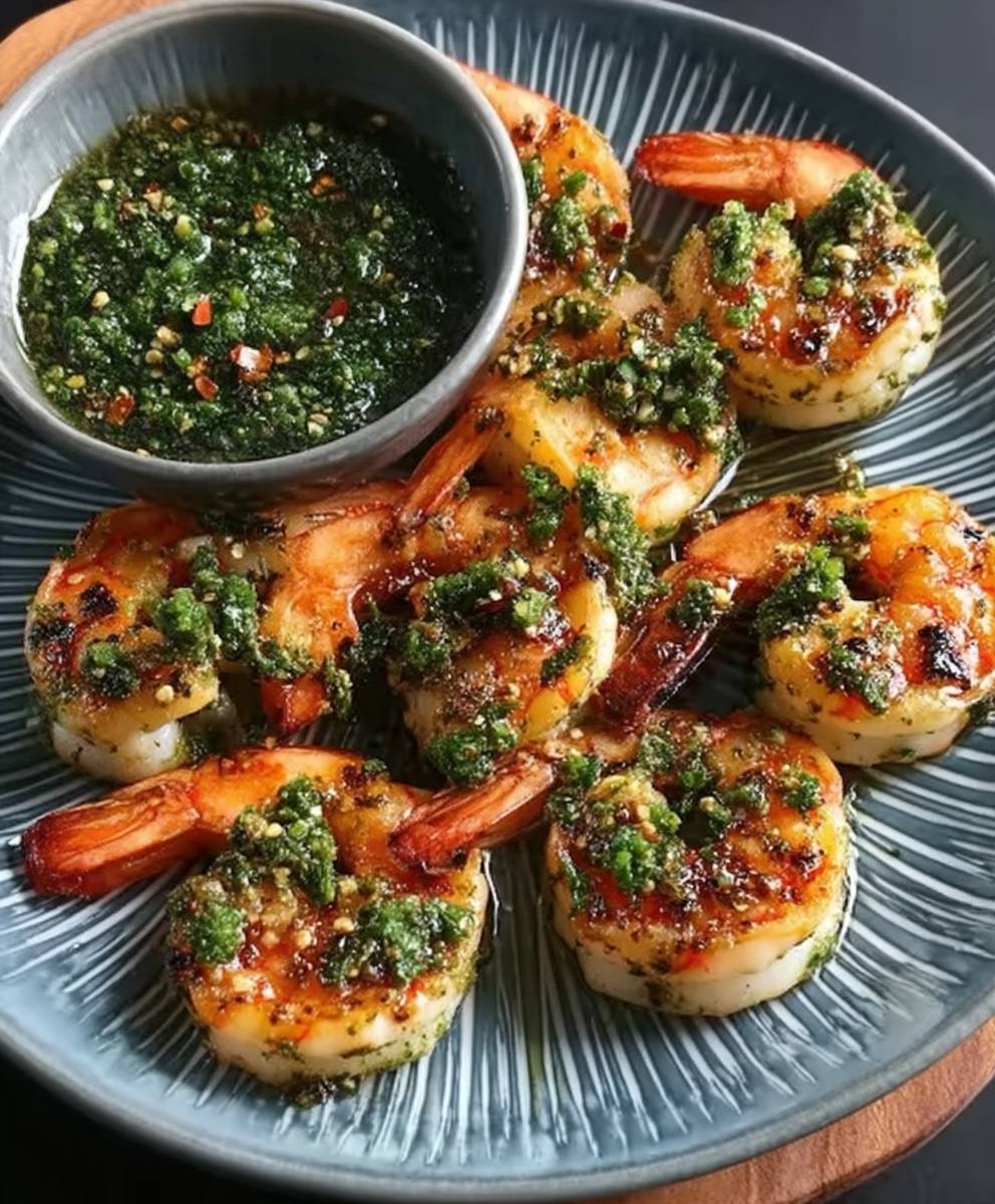 Chimichurri Shrimp Skewers