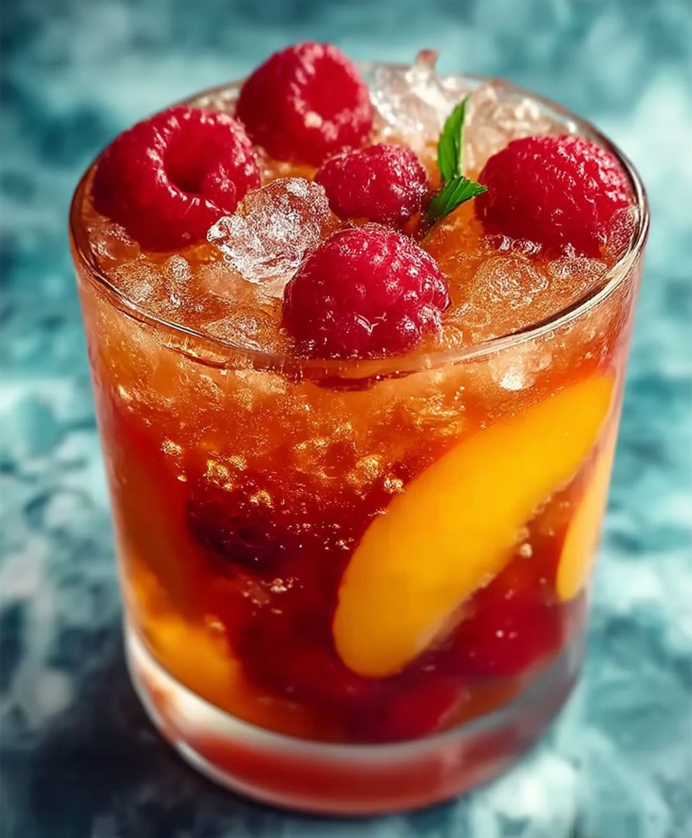 Peach Raspberry Iced Tea