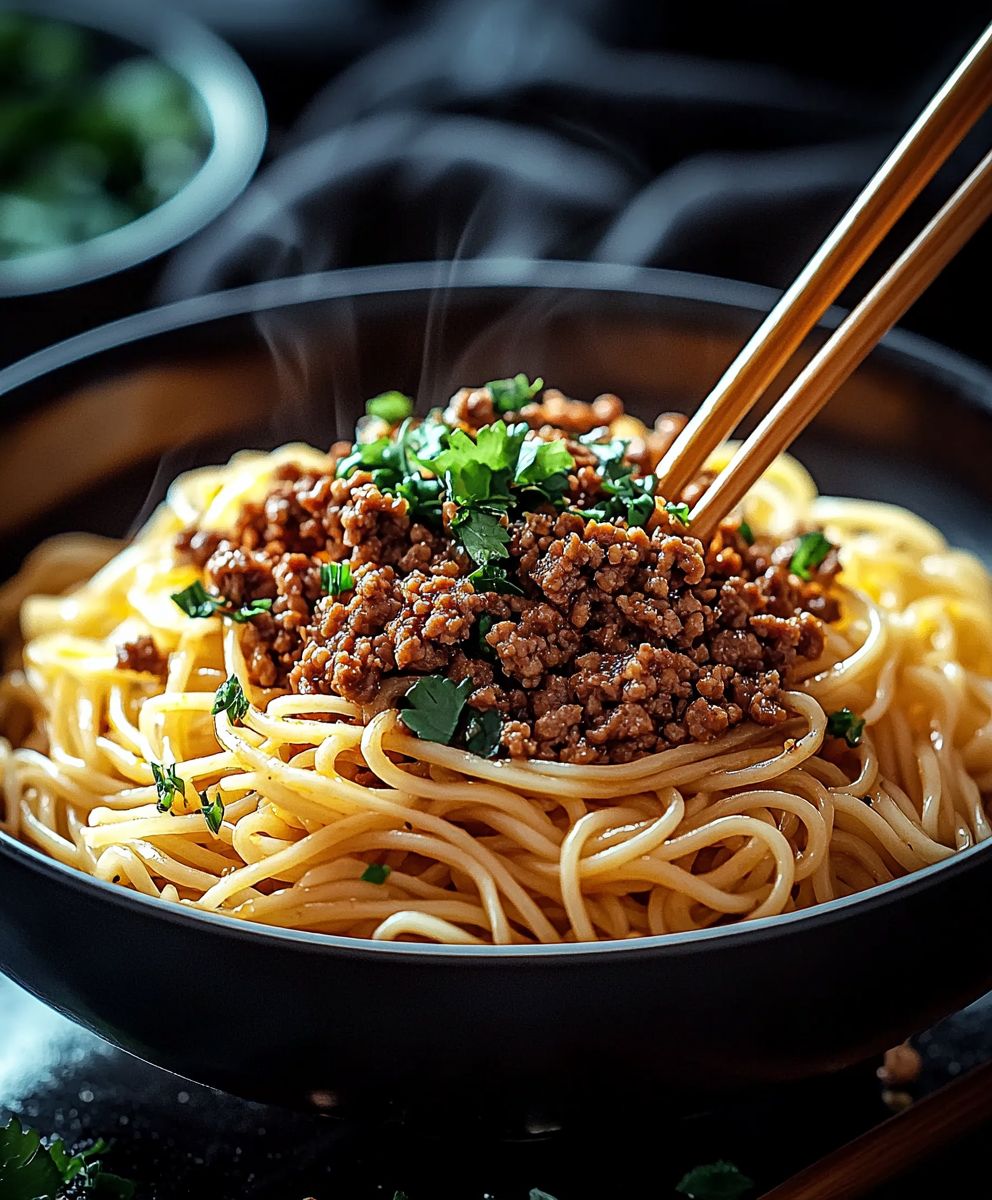 Asian Ground Beef Noodles