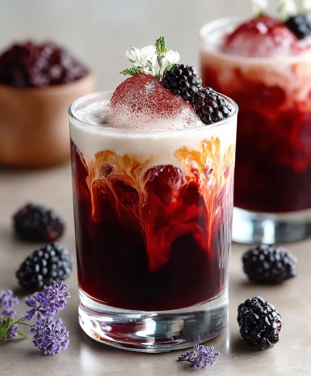 Blackberry Iced Tea Latte