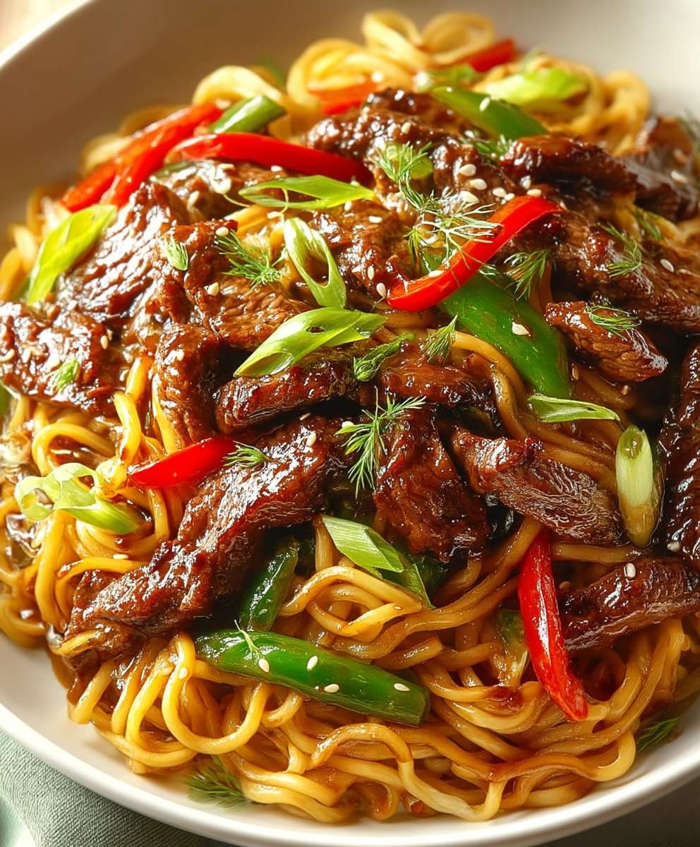 Beef stir fry noodles