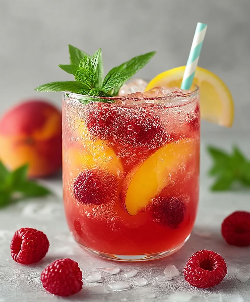 Raspberry Peach Lemonade