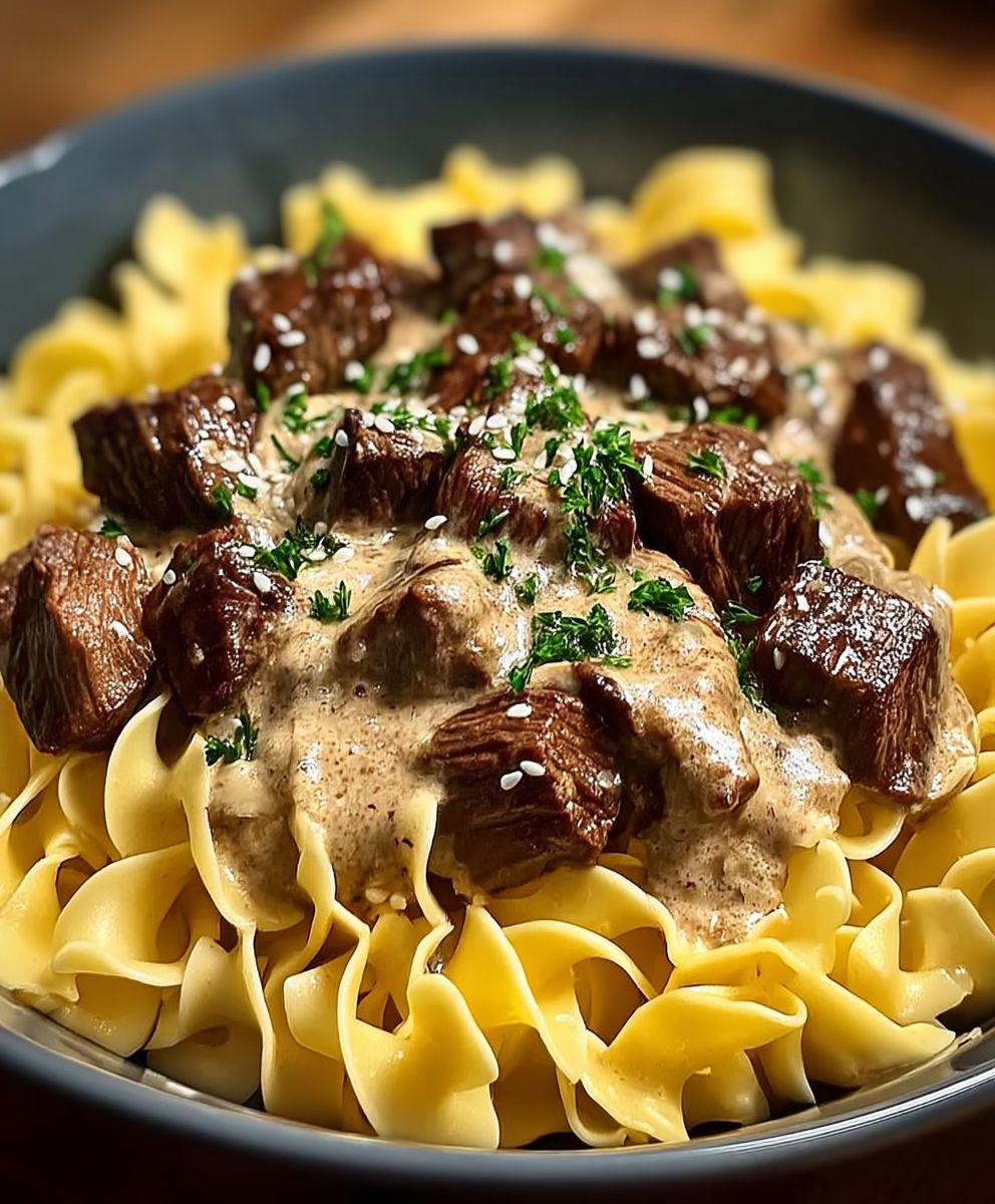 Beef Stroganoff Egg Noodles