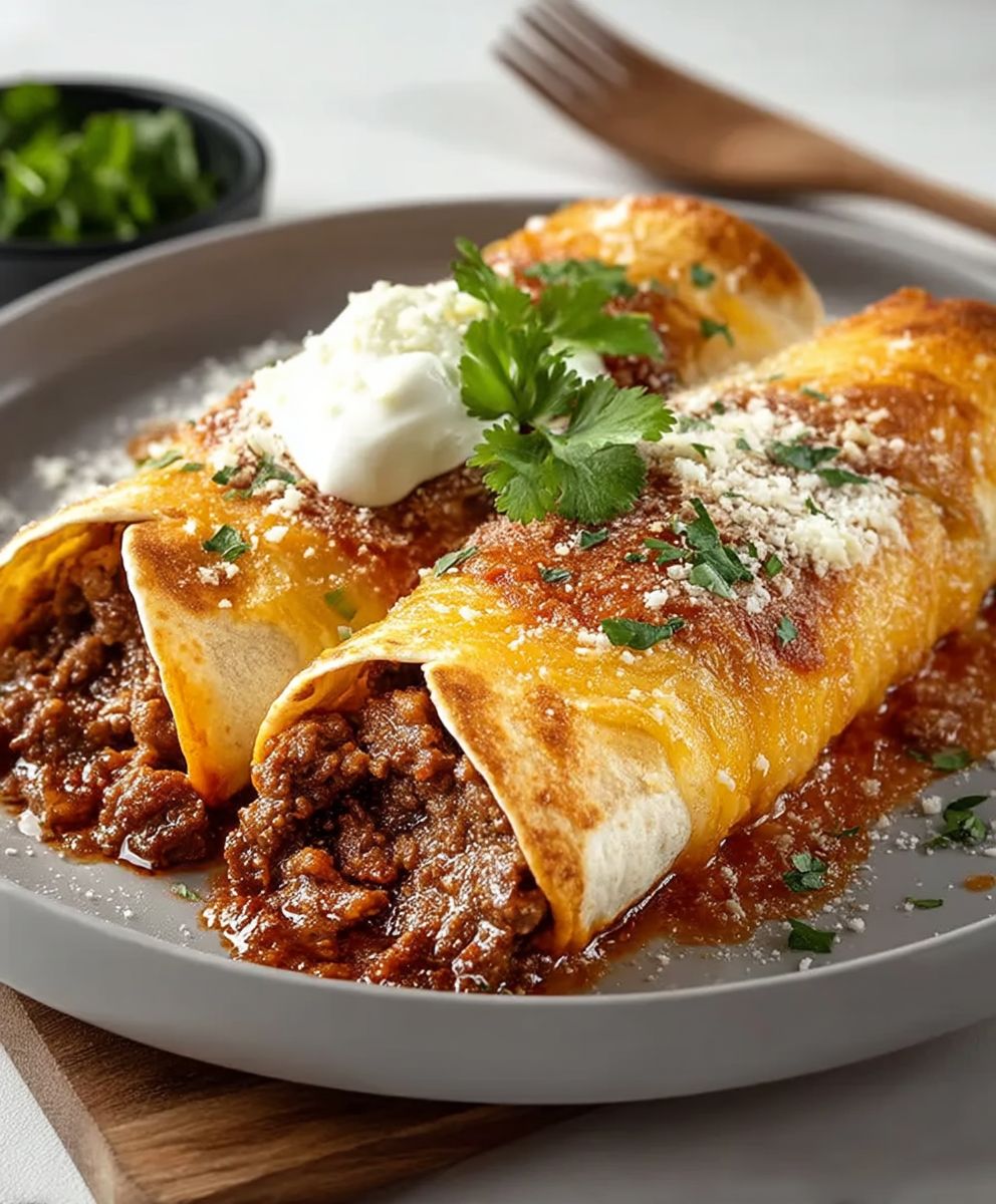 Beef enchiladas