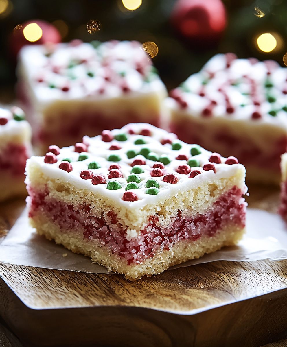 Christmas sugar cookie bars