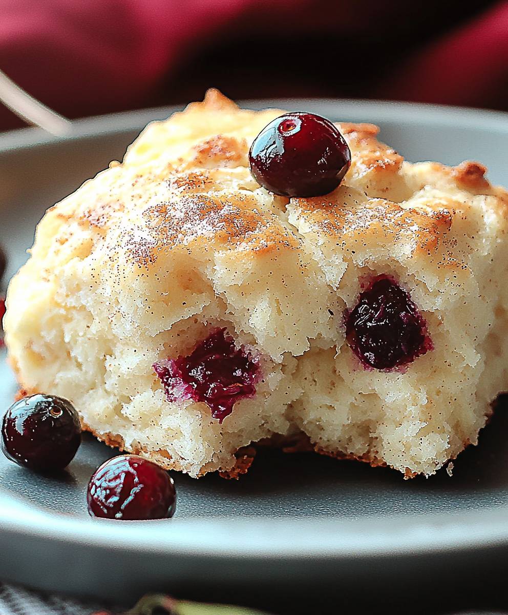 Cranberry Cinnamon Skillet Biscuits