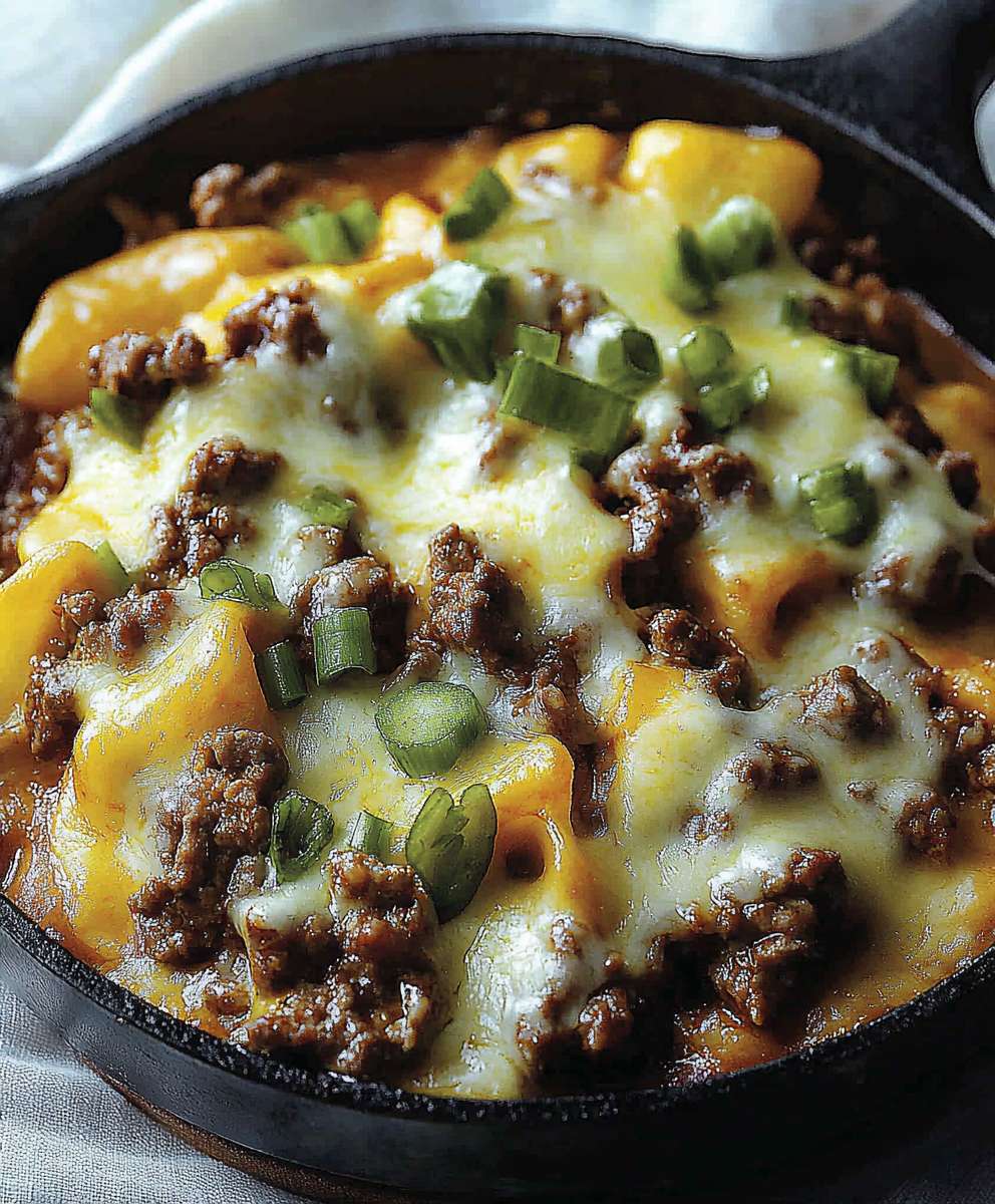 Philly cheese beef skillet