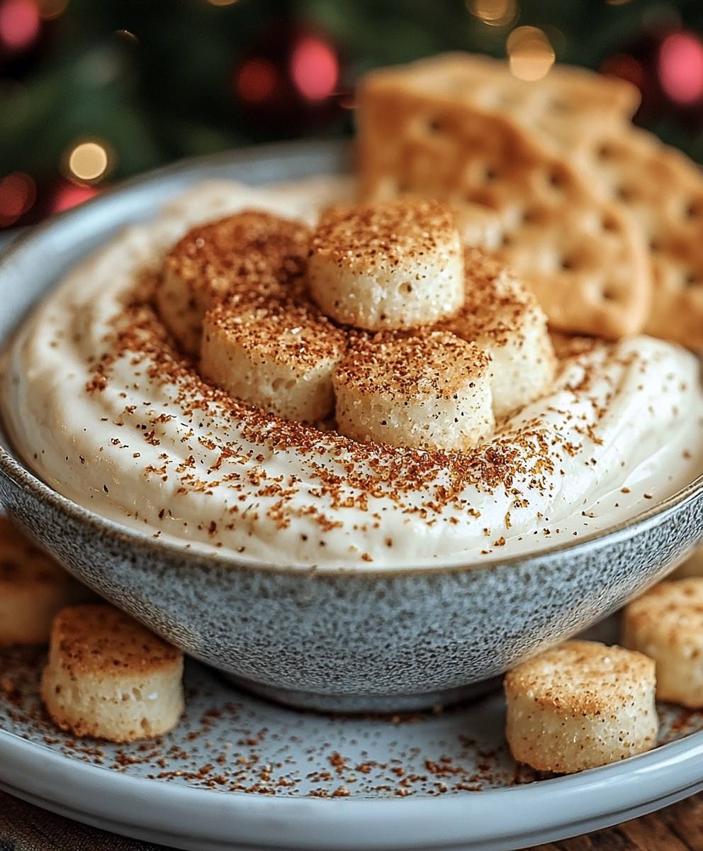 Eggnog cookie dip