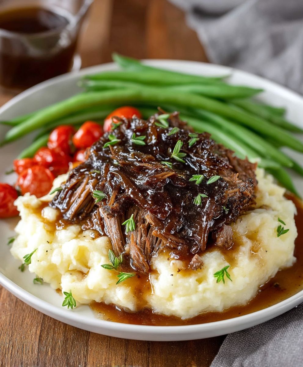 Balsamic beef slow cooker