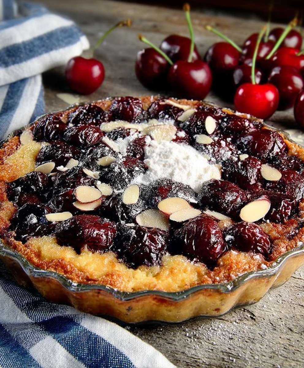 Cherry almond tart
