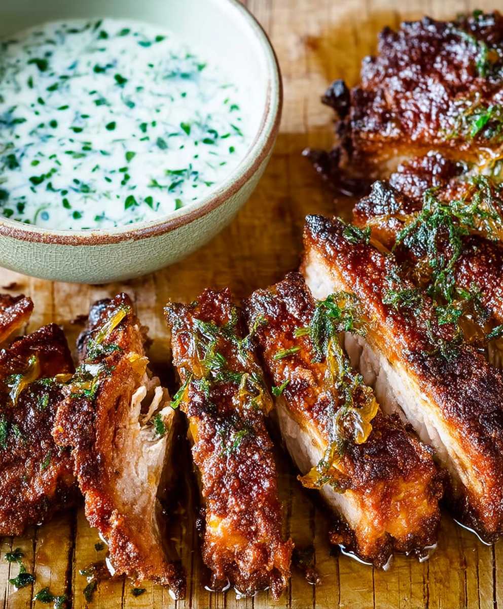 Crispy lamb breast
