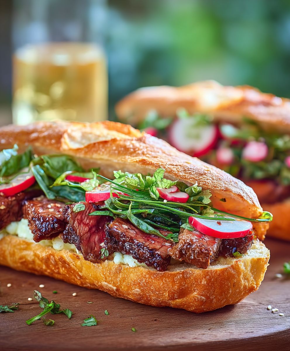 BBQ steak sandwich