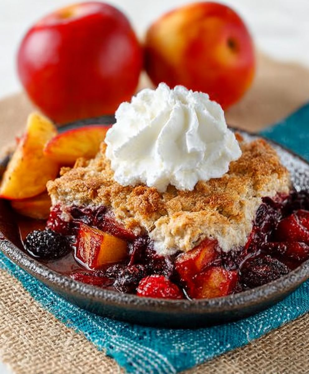 Summer fruit cobbler