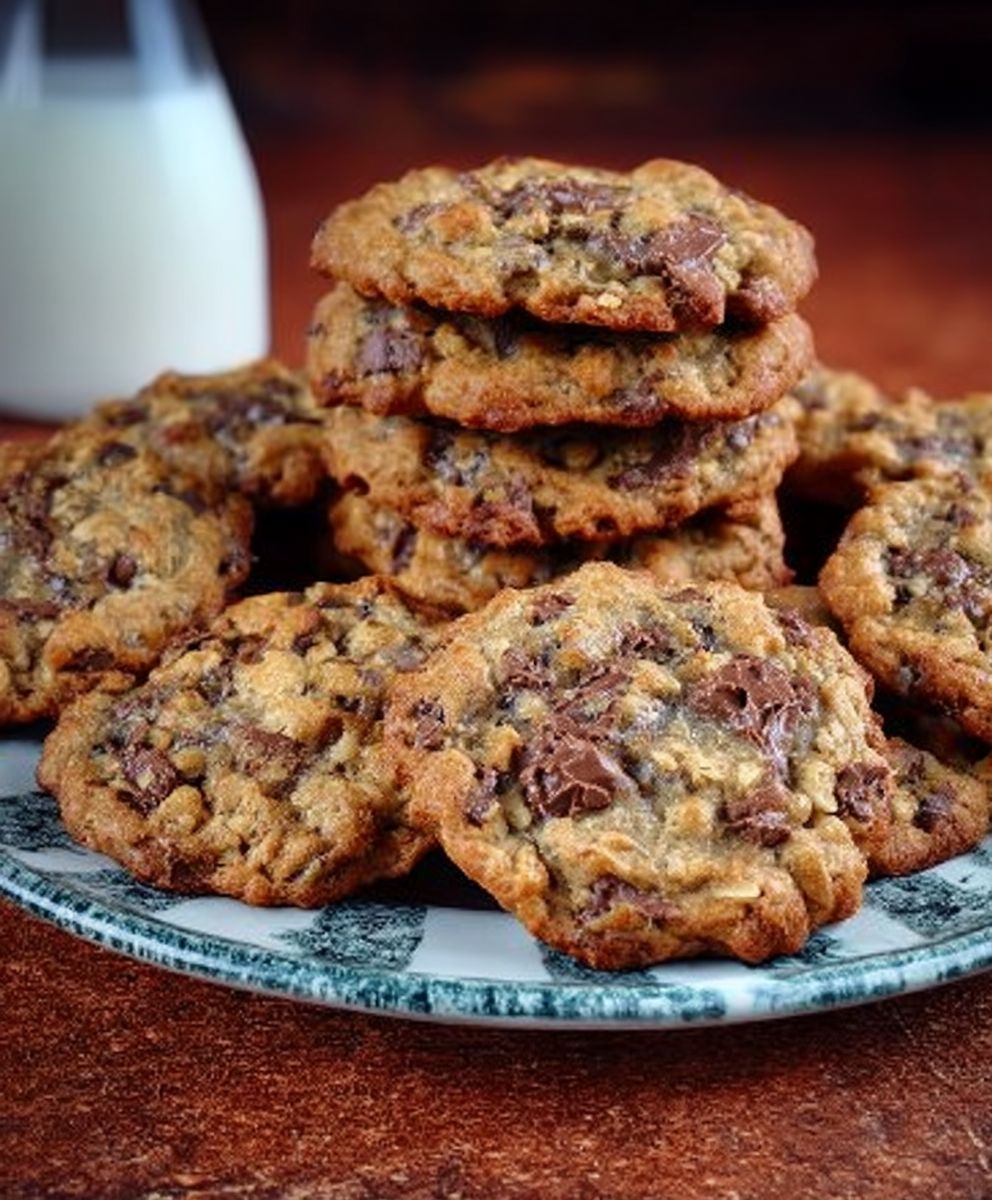 Oatmeal double chocolate chip cookies