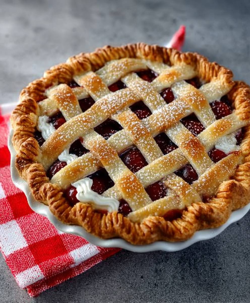 Deep dish cherry pie