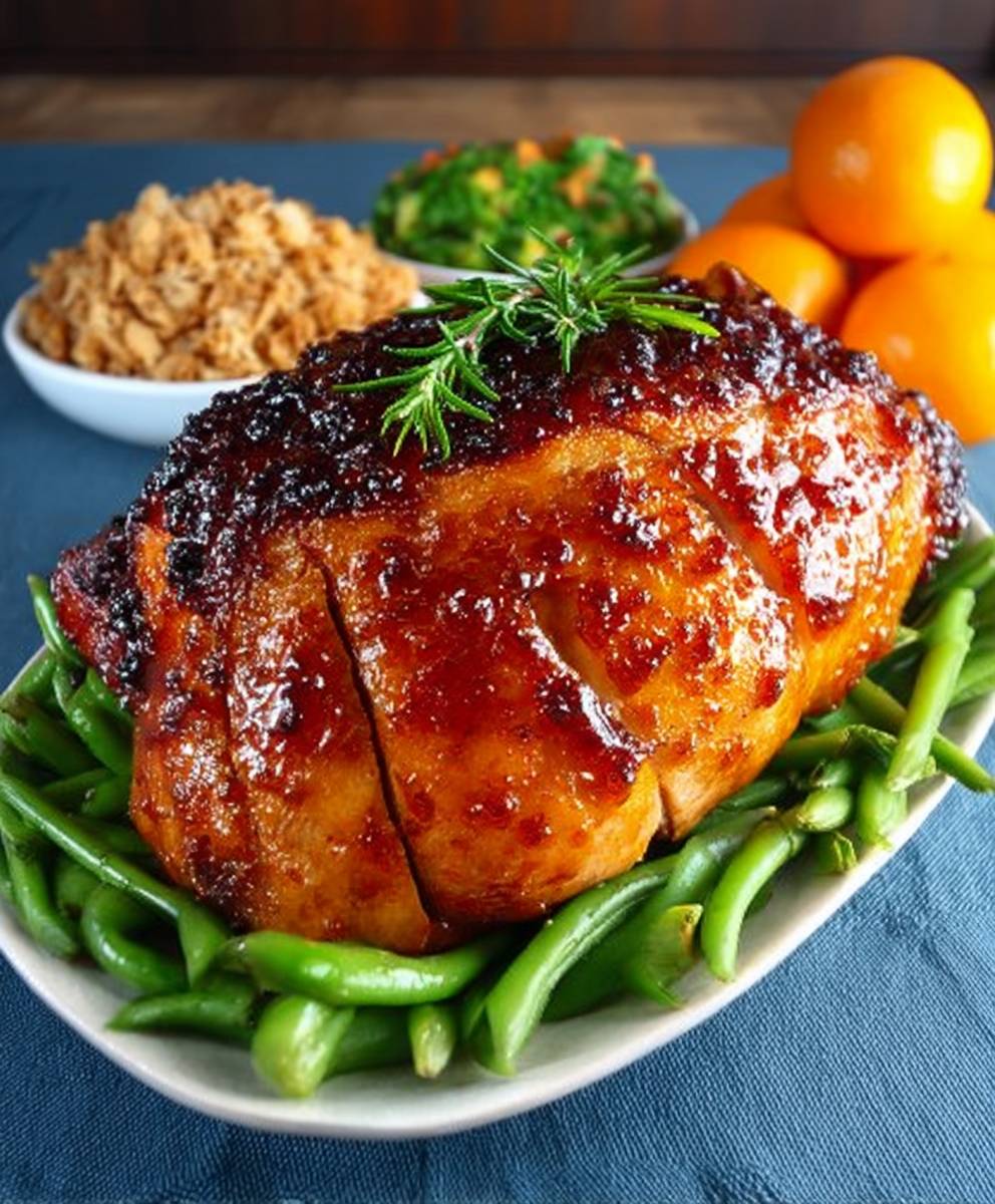 Apricot glazed turkey breast