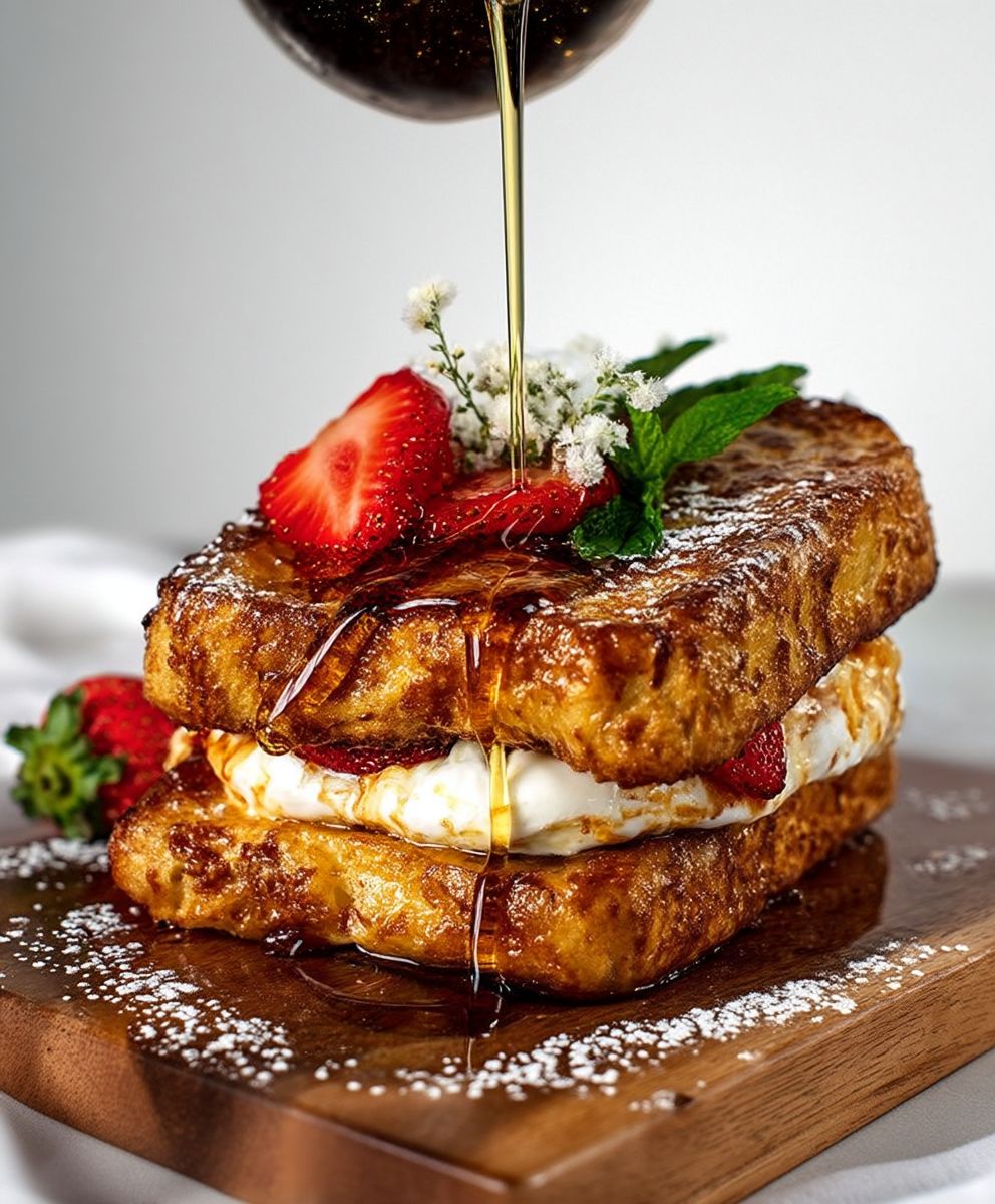 Mascarpone Stuffed French Toast