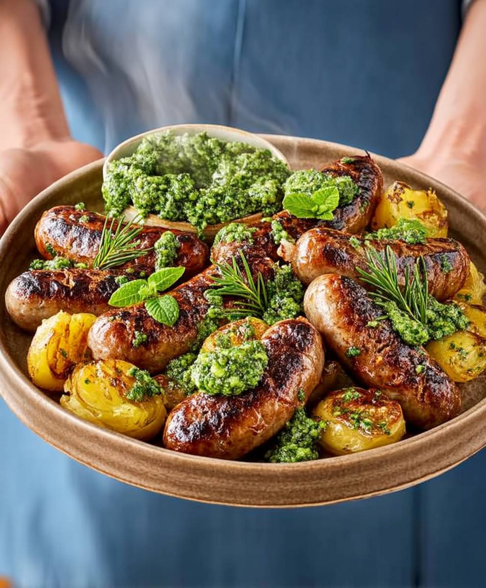 Bangers and mash platter