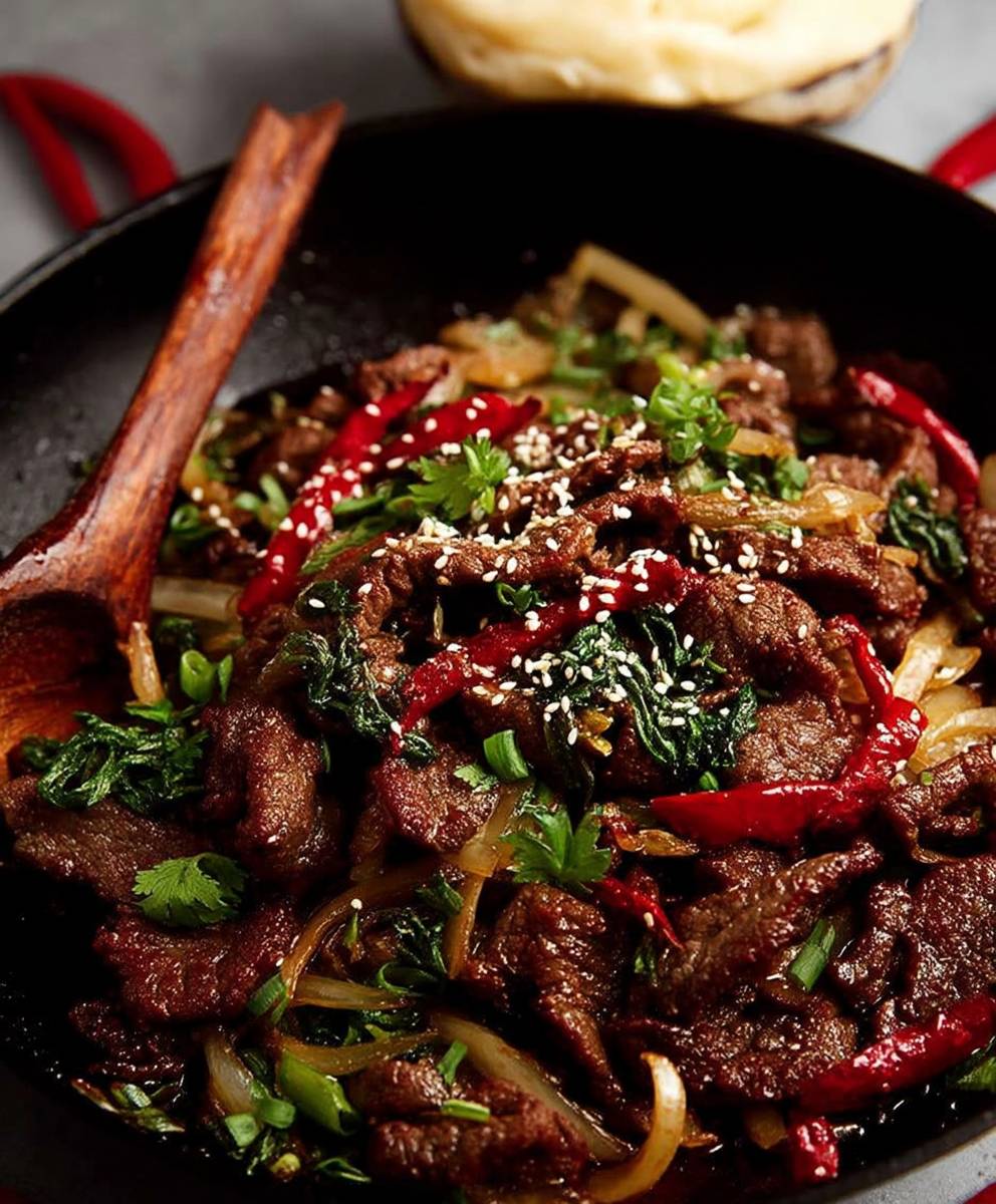 Xinjiang cumin lamb stir fry