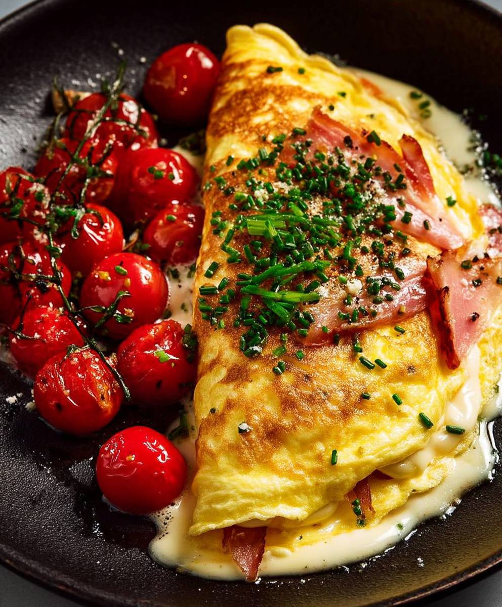 Ham cheese omelette