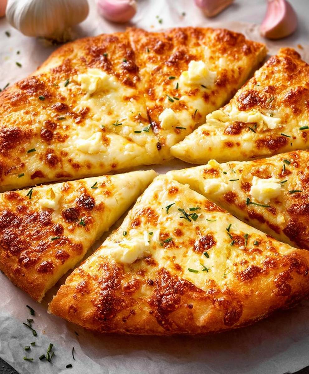Garlic cheese pizza