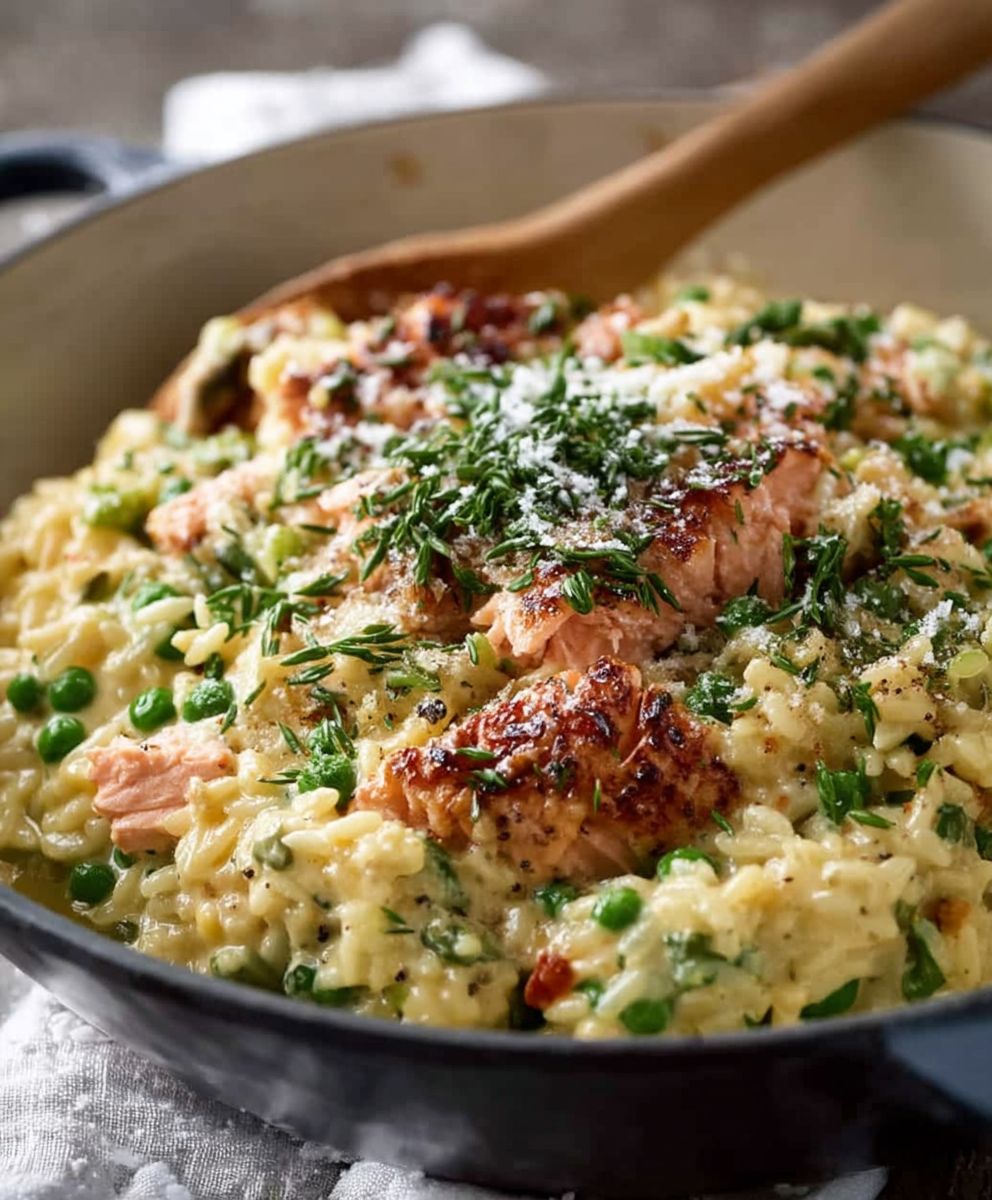 Creamy Salmon Risoni Orzo