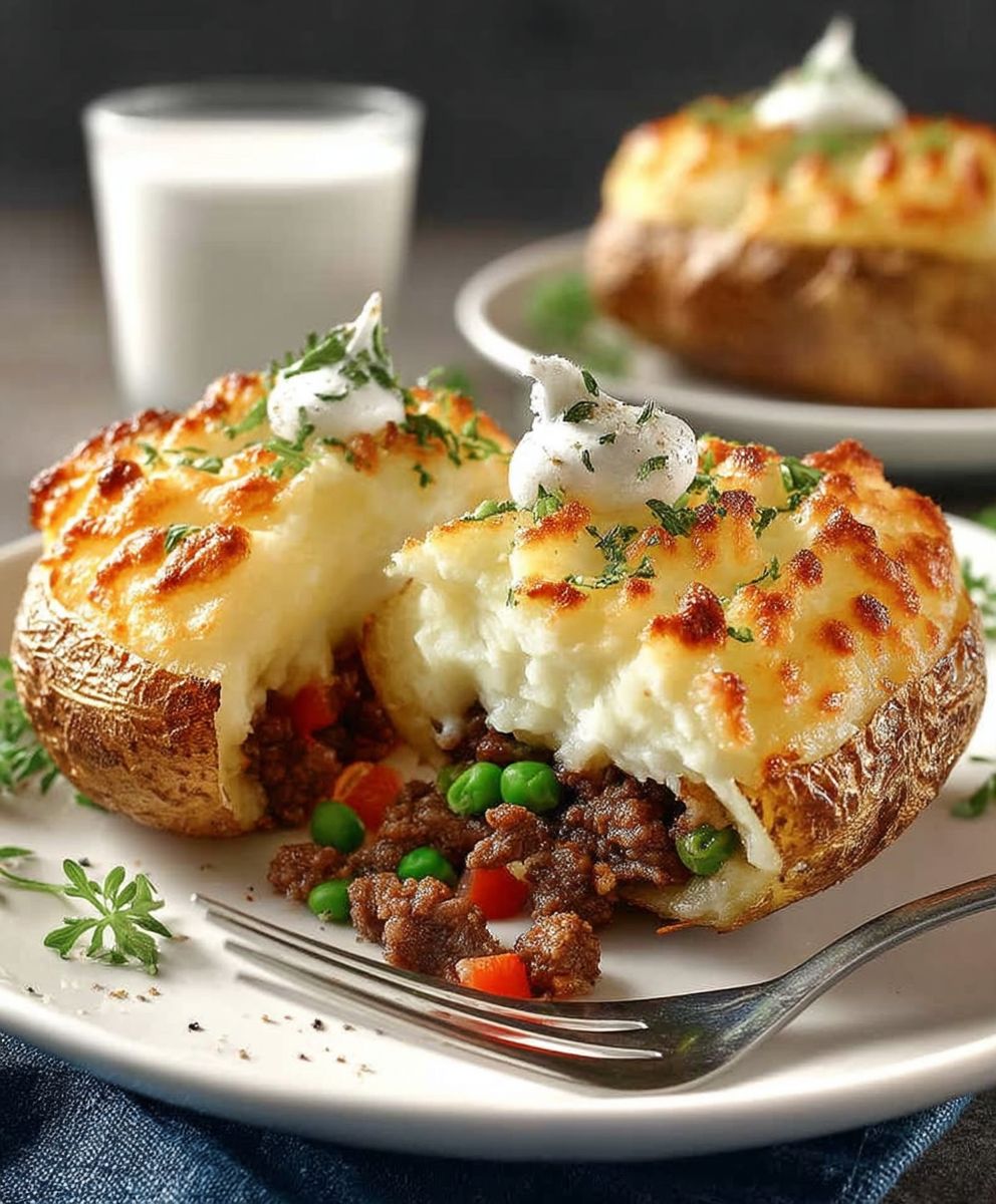 Shepherds Pie Potato Skins