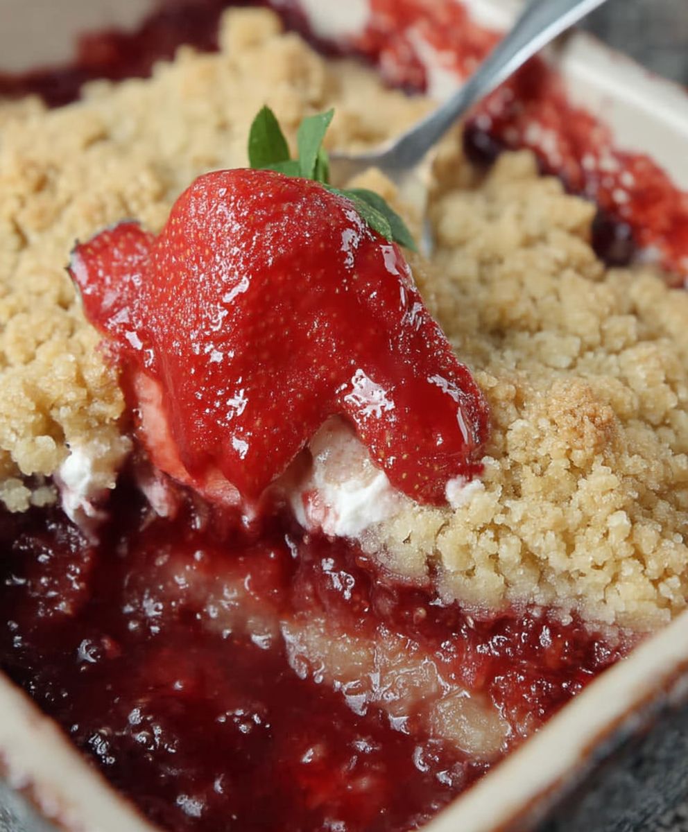 Strawberry Rhubarb Crumble