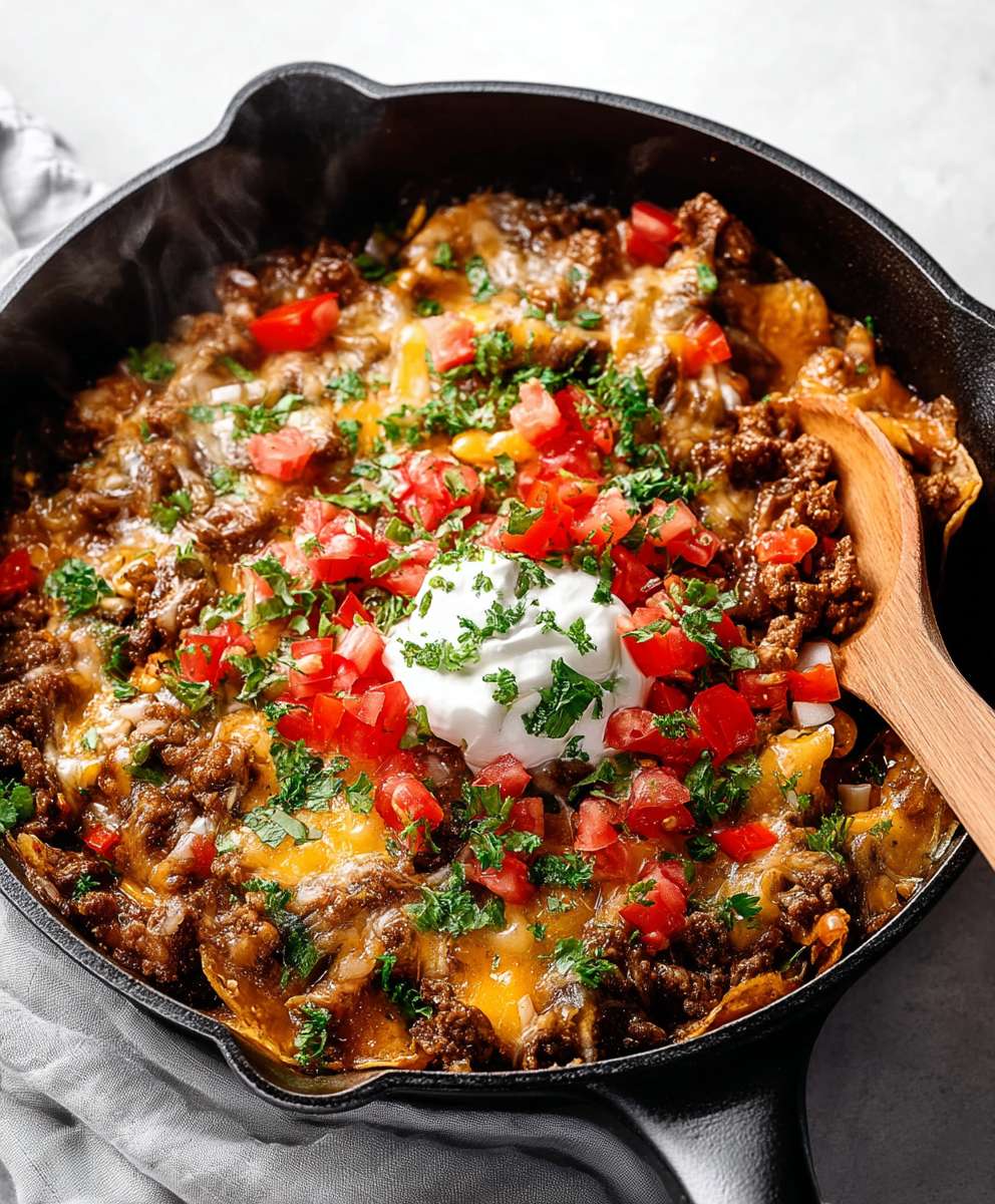 Ground Beef Burrito Skillet