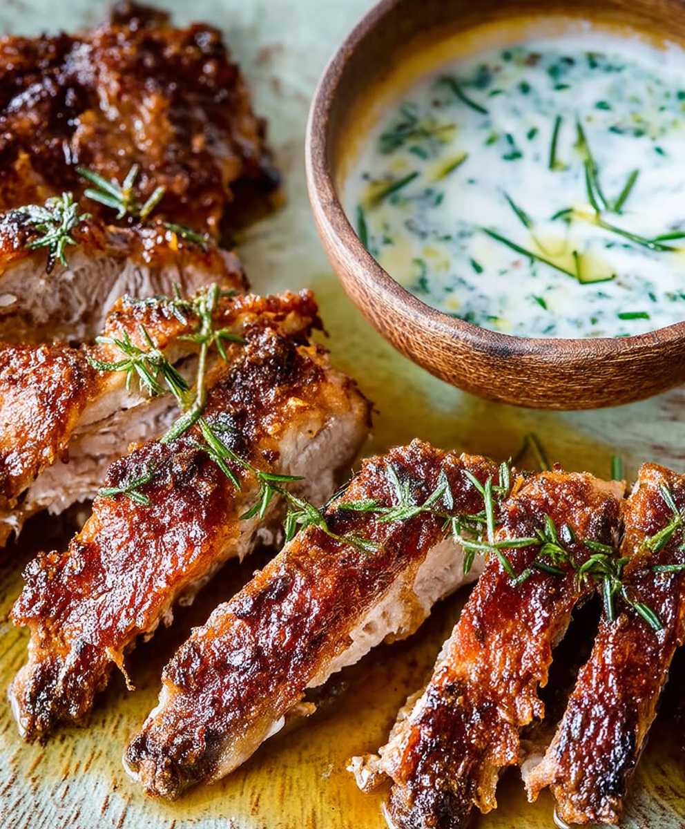 Crispy lamb breast