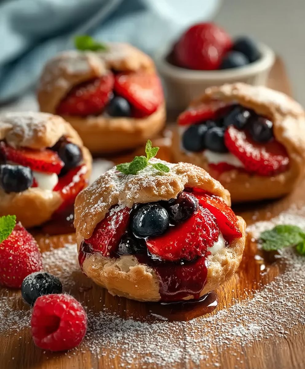 Berry filled desserts