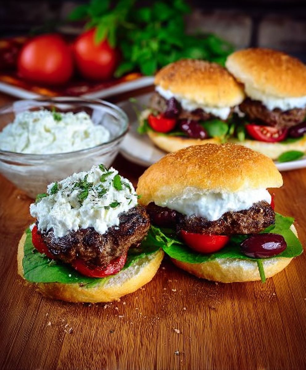 Greek lamb burgers