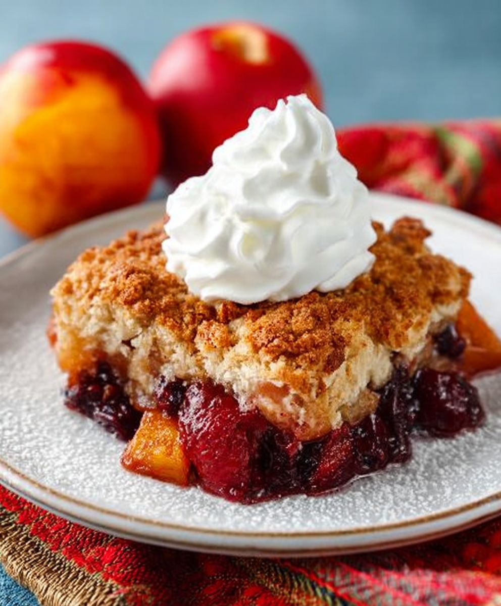 Summer fruit cobbler