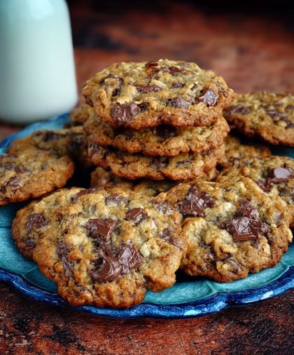 Oatmeal double chocolate chip cookies