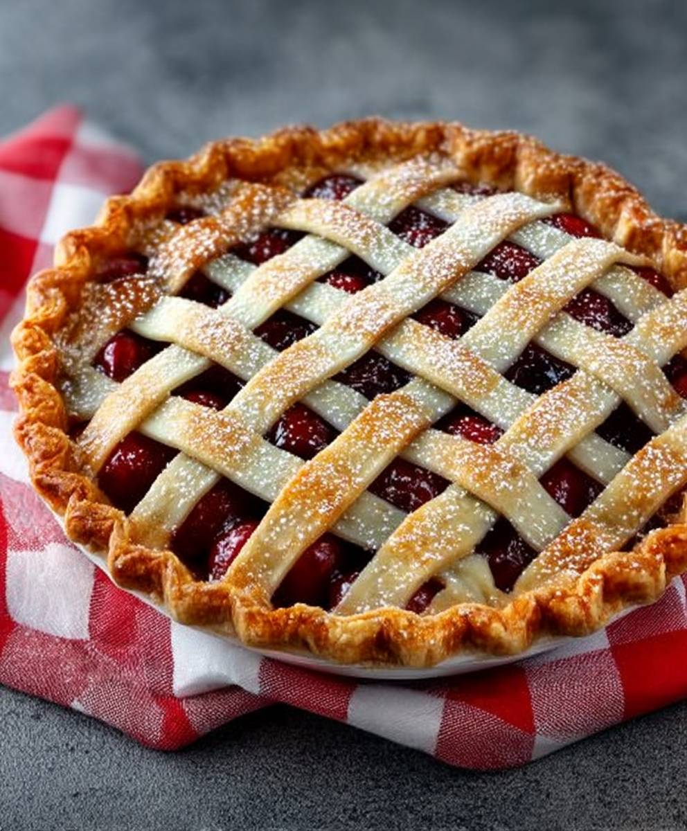 Deep dish cherry pie