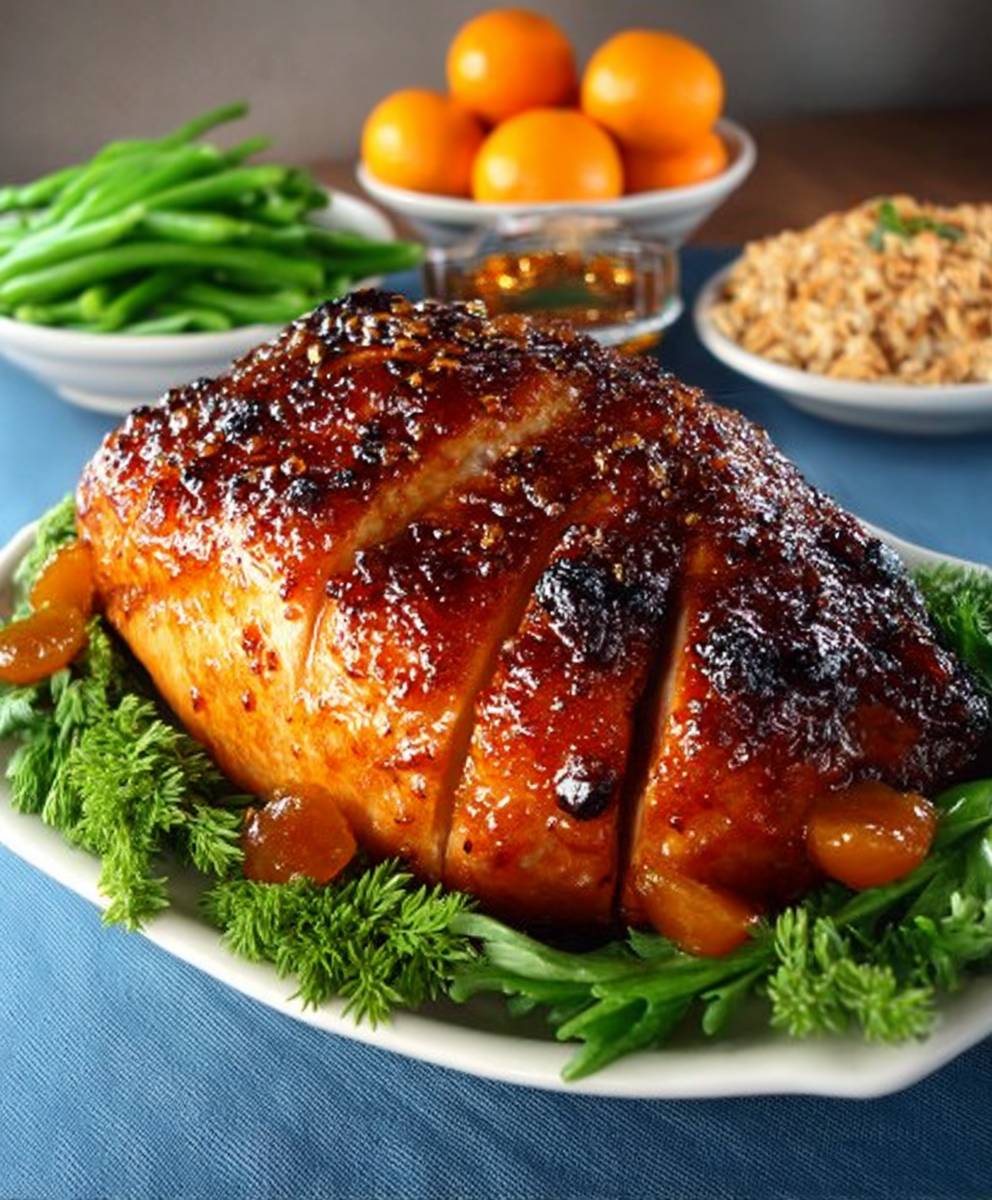 Apricot glazed turkey breast