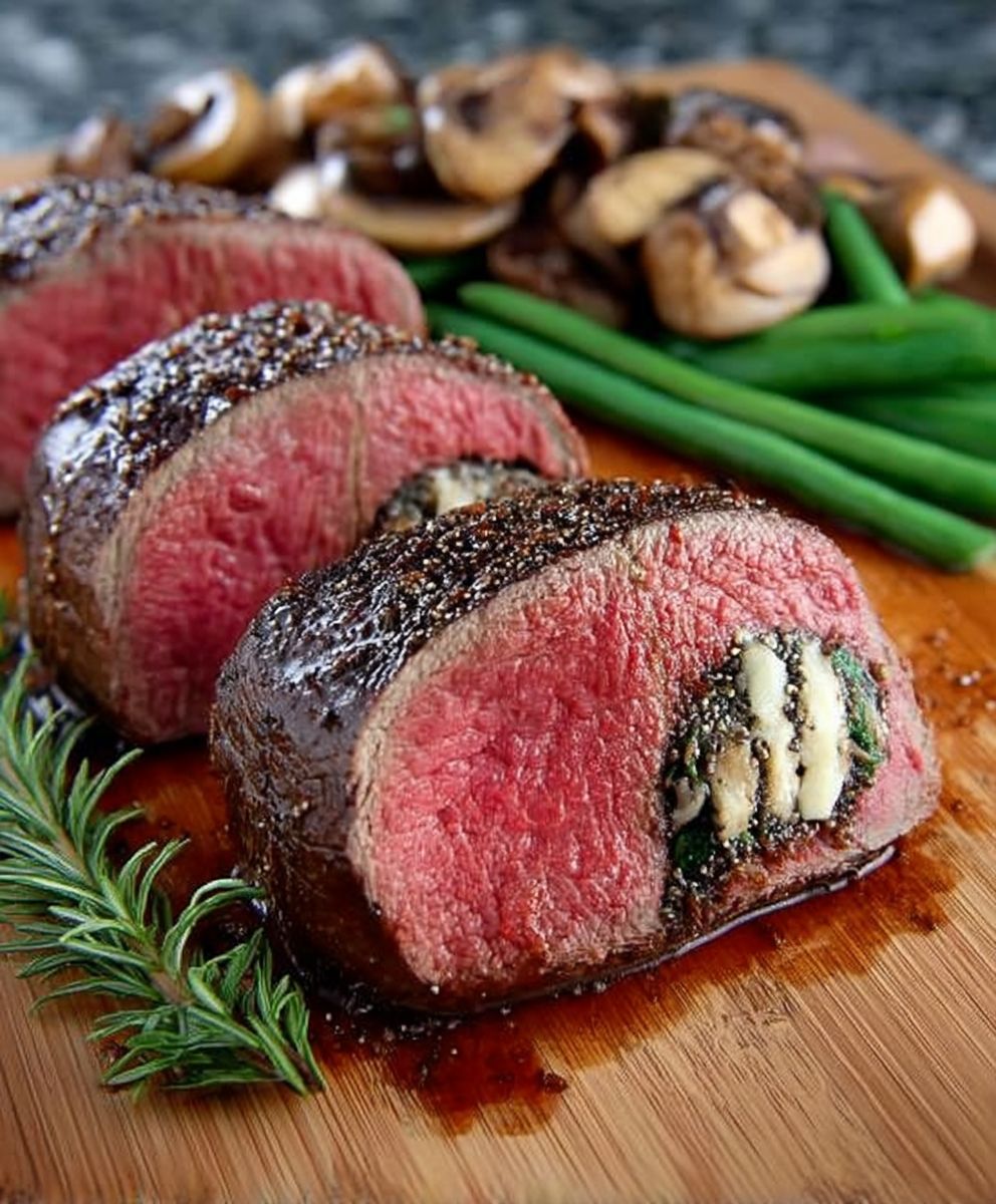 Stuffed beef tenderloin