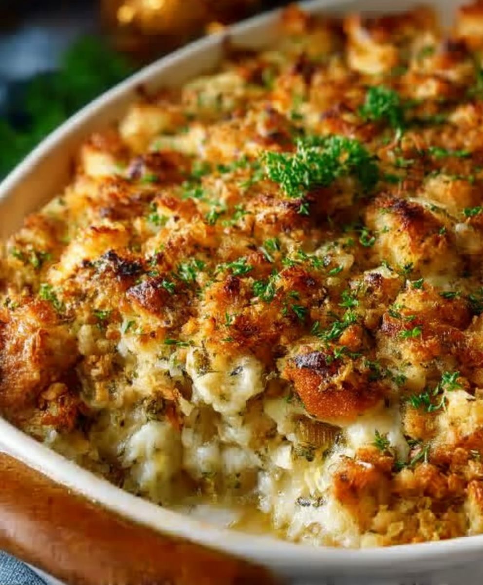 Chicken stuffing casserole