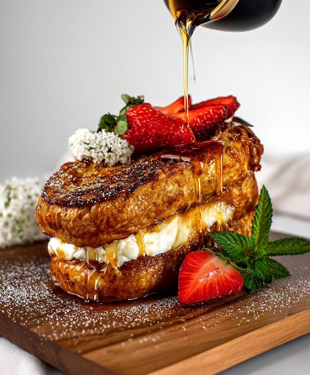 Mascarpone Stuffed French Toast