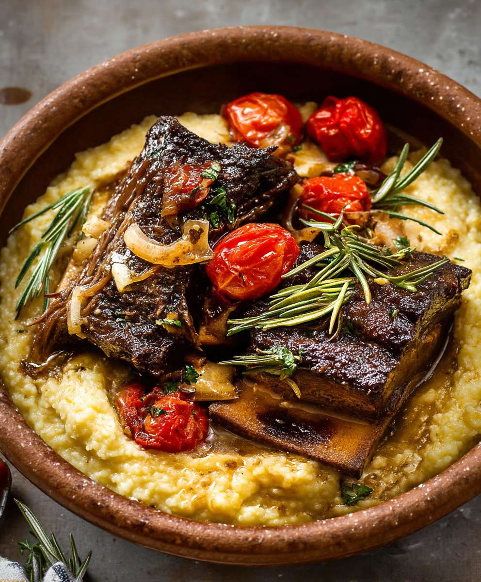 Braised short ribs hard cider