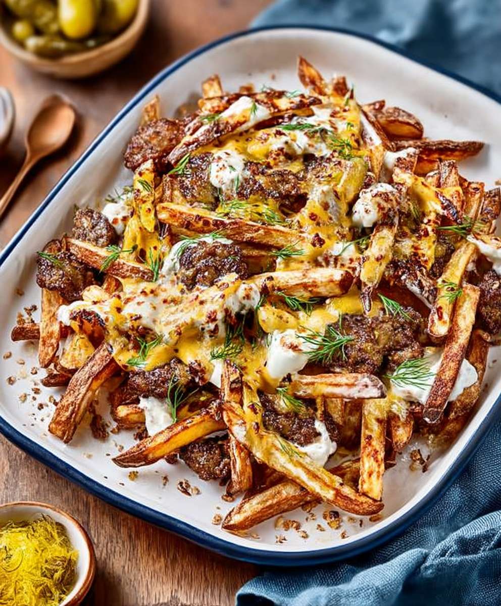 Cheeseburger loaded fries