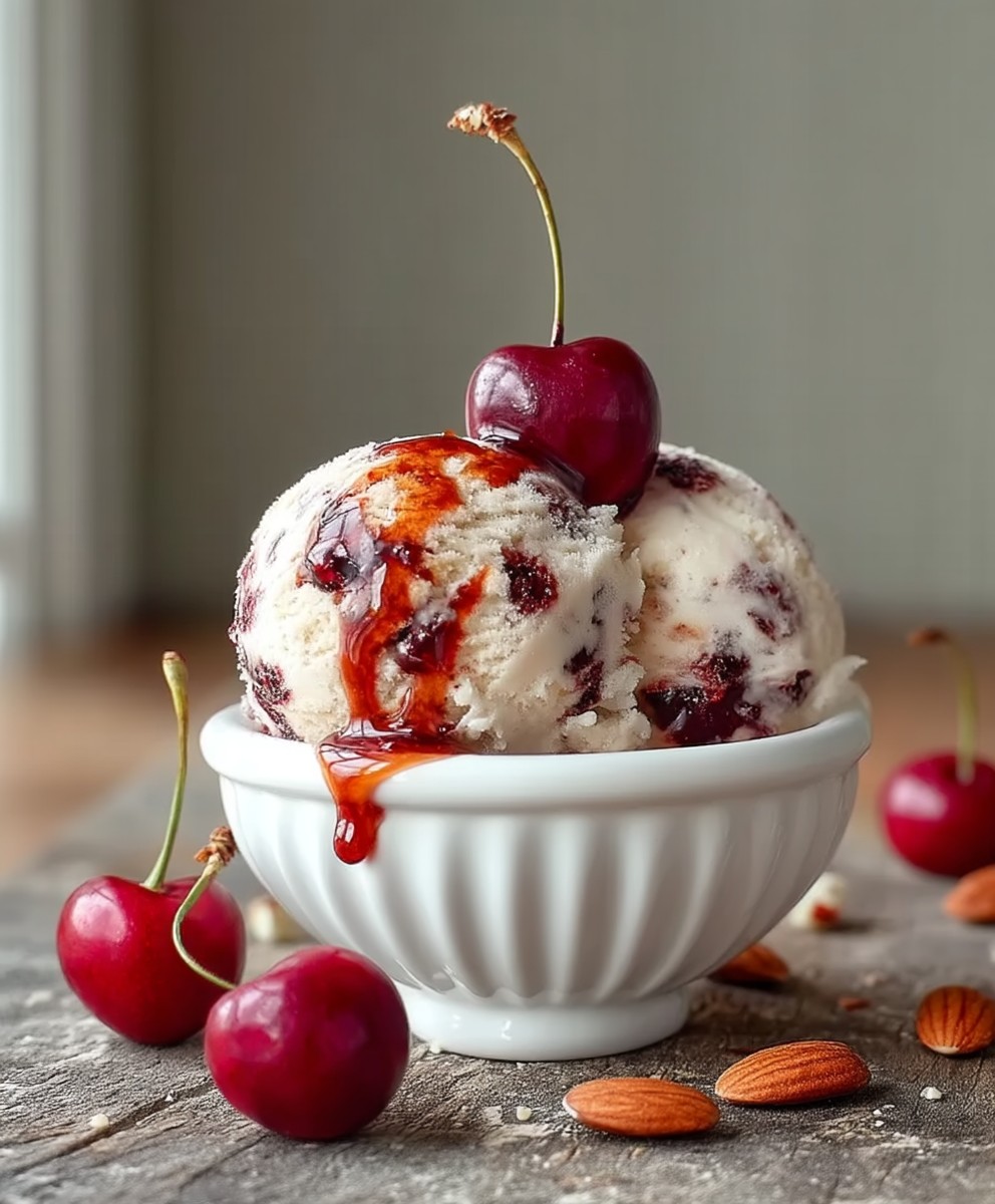 Tart Cherry Nut Ice Cream