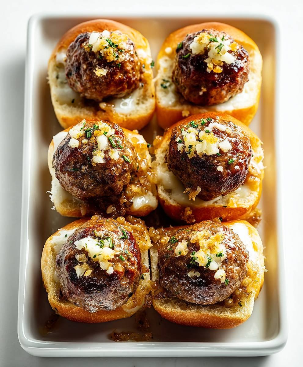 Meatball Garlic Bread Sliders