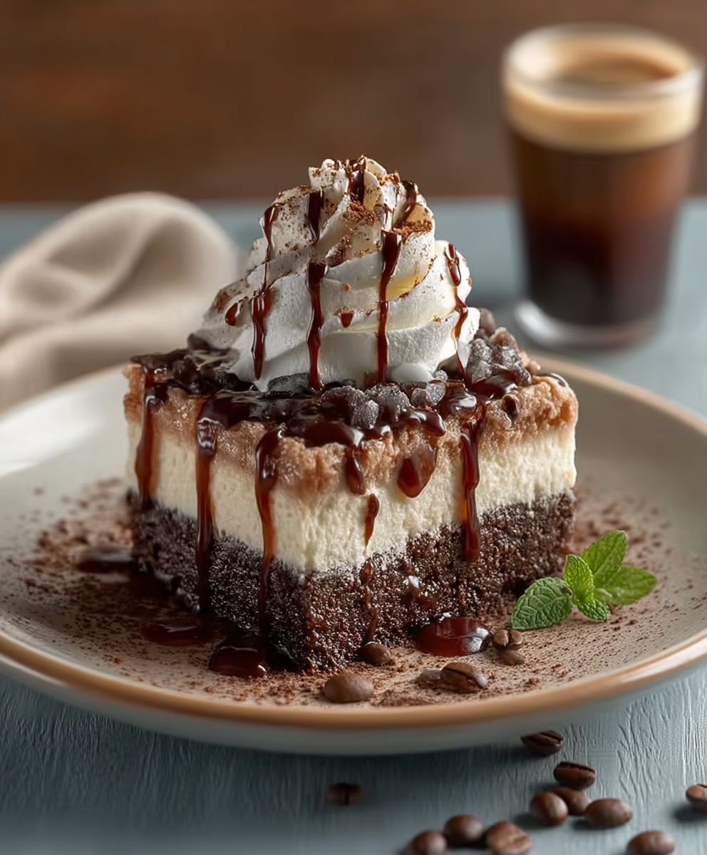 Espresso Mocha Poke Cake